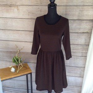 Hanna Andersson Women's Black and Brown Dress